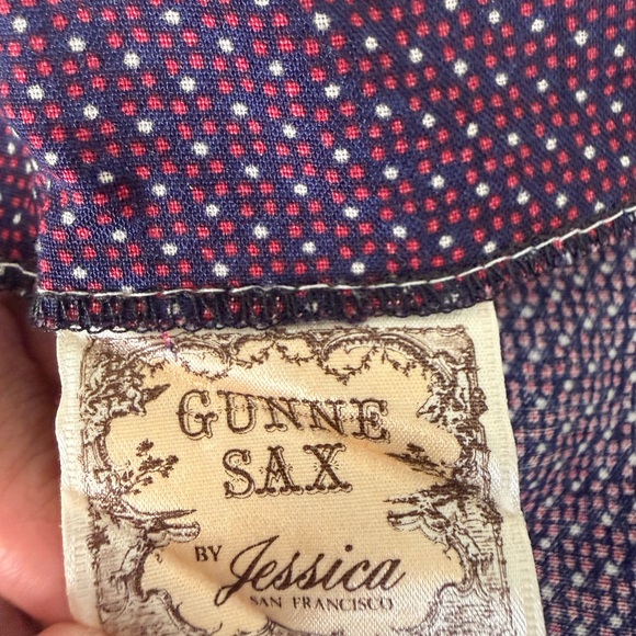 Gunne Sax 70s calico prairie dress midi vintage - Picture 7 of 7